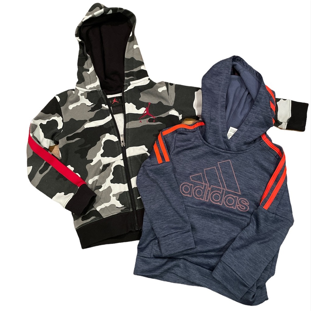 Adidas and Jordan hoodies size 4 xs EUC